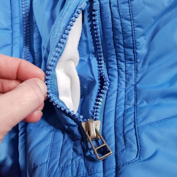 🩵Rafaella Blue Zippered Sleeveless Puffer Vest w/Pockets Medium - Picture 5 of 9